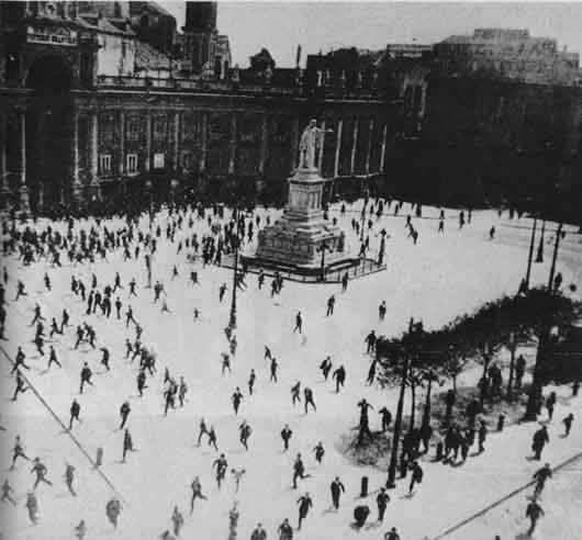 Torino 1920, Piazza Dante manifestazione operaia 